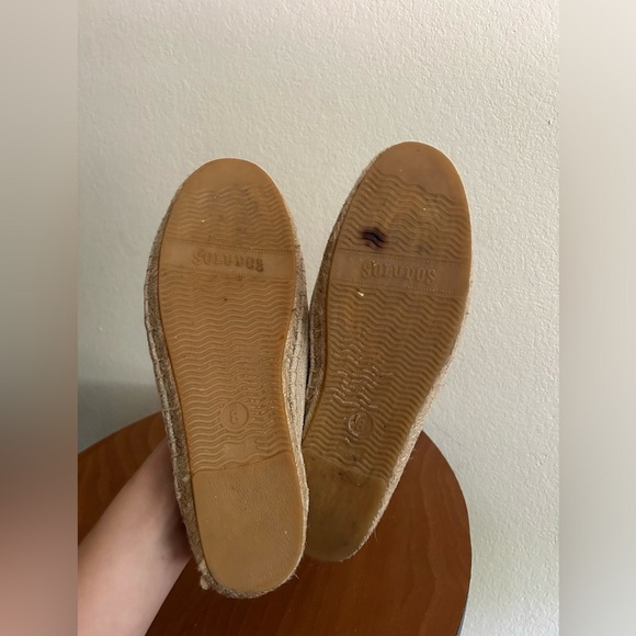 Soludos Women's Jason Polan Wink Espadrilles Cream Cotton Canvas Jute Sz 8 Woven - Picture 6 of 13